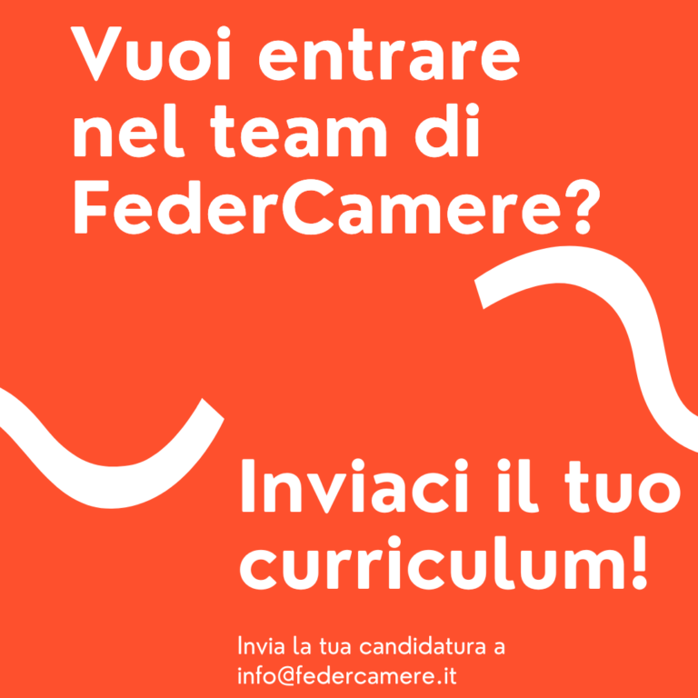 FederCamere cerca 3 risorse da inserire nel team