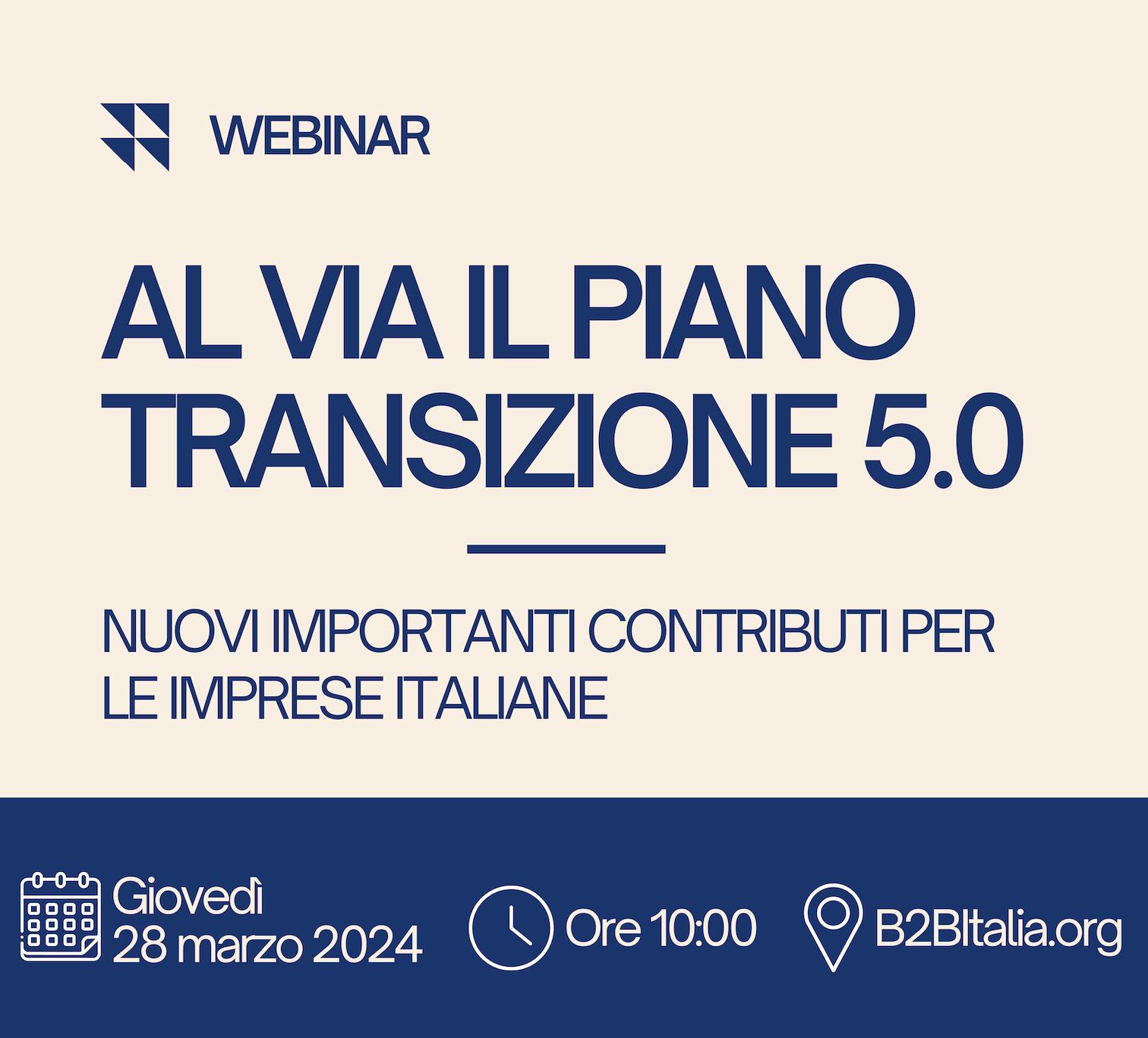 Webinar Al via il Piano Transizione 5.0 - Nuovi importanti contributi per le imprese italiane